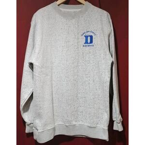 Men's Vintage Duke University Sweatshirt Gray Crew Neck Champ Sports - Small